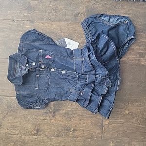 US Polo -Dark blue jean dress w/bloomers